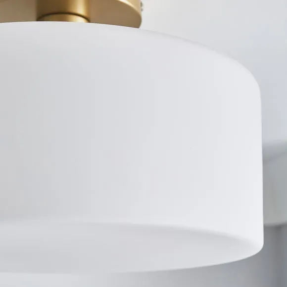 Amelie Opal Glass Flush Ceiling Light 2
