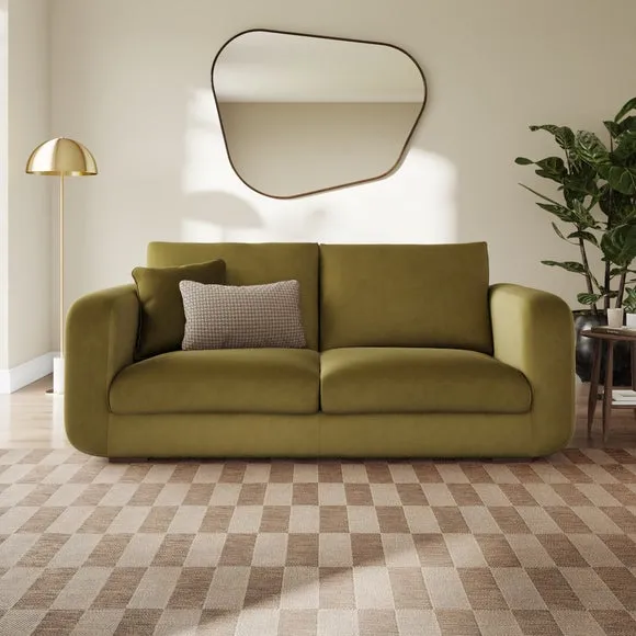 Luca Matte Soft Velvet 3 Seater Sofa 1