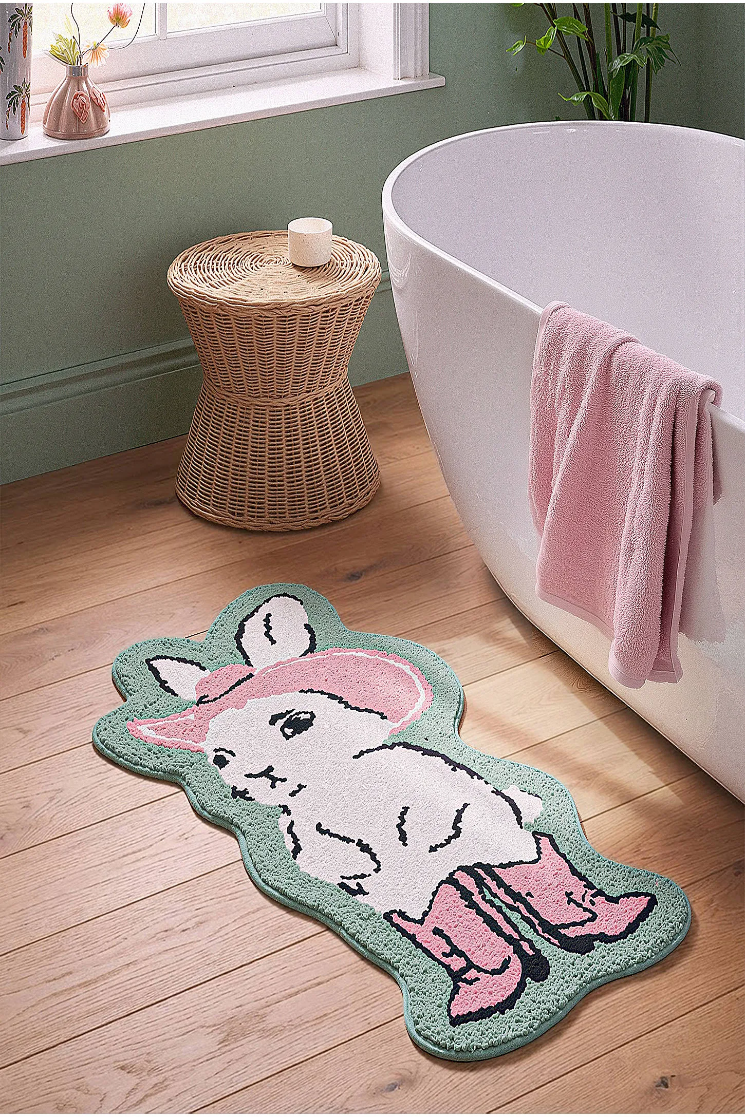 Sassy Bunny Bath Mat