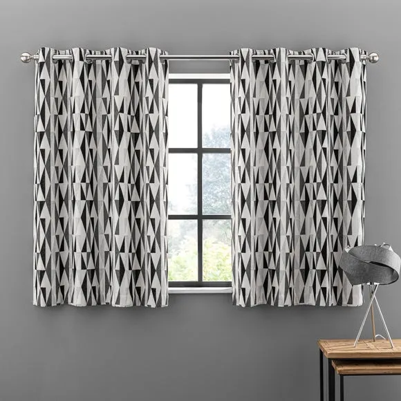 Elements Triangles Eyelet Curtains 5