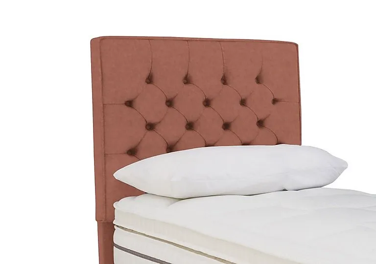 Bourbon Floor Standing Headboard - Single - Burnt Orange