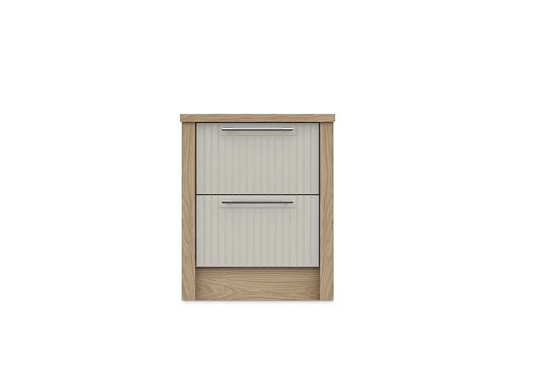 Chelsea 2 Drawer Bedside Cabinet with Silver Handles