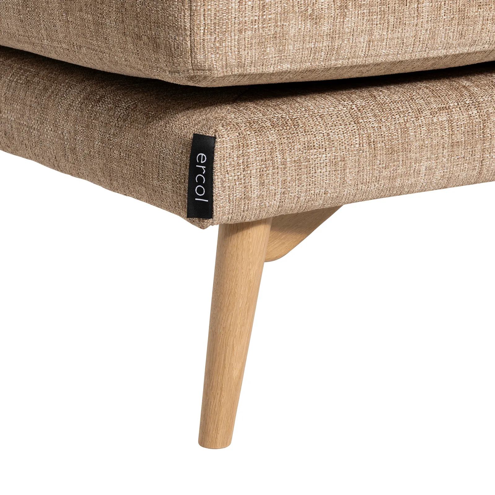 Ercol Forli Large Footstool, Brown Fabric | Barker & Stonehouse 6