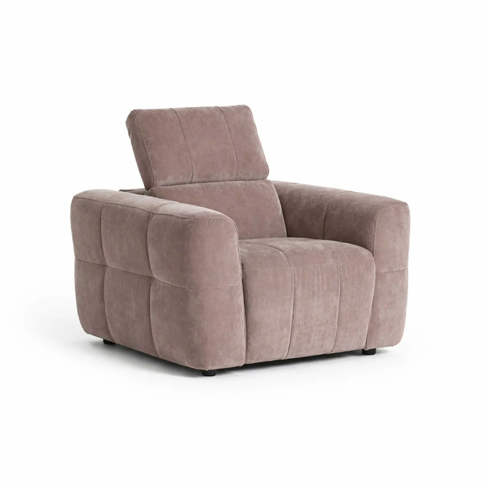 Rochester Power Recliner Armchair With Head Tilt, Neutral Fabric | Barker & Stonehouse 4