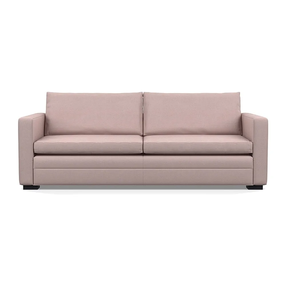 Heal's Palermo 4 Seater Sofa Siena Cotton Dusky Pink Black Feet 1