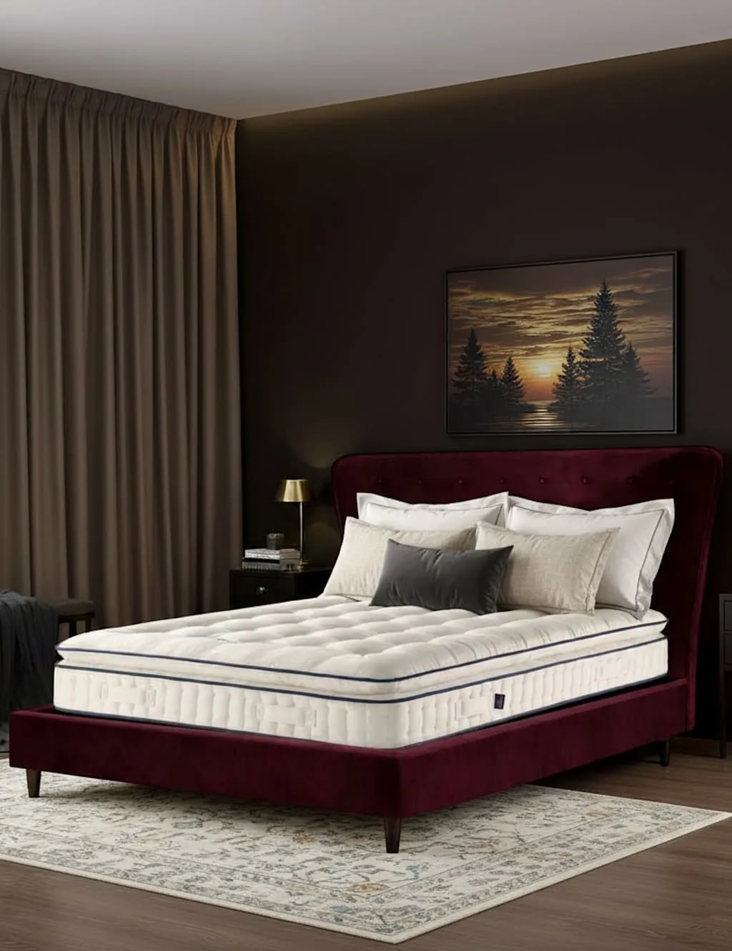 Harrison Spinks Midnight 6750 Medium Pillowtop Mattress White