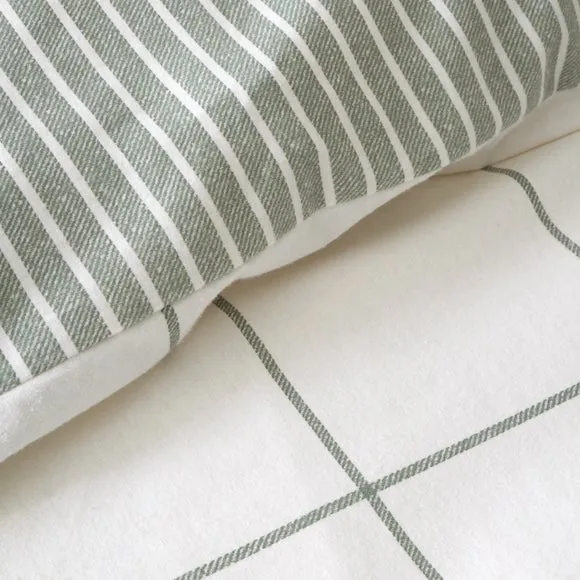 Bianca Fine Linens Regal Check 100% Brushed Cotton Duvet Cover & Pillowcase Set 3