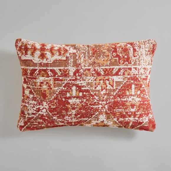 Distressed Chenille Cotton Rectangle Cushion 3