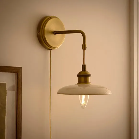 Churchgate Fawsley Fern Industrial Plug In Wall Light 2