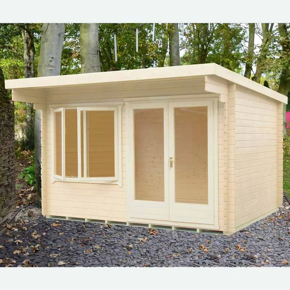 Shires Belgravia 28 mm Log Cabin 10 x 10 Feet in Light Brown 3