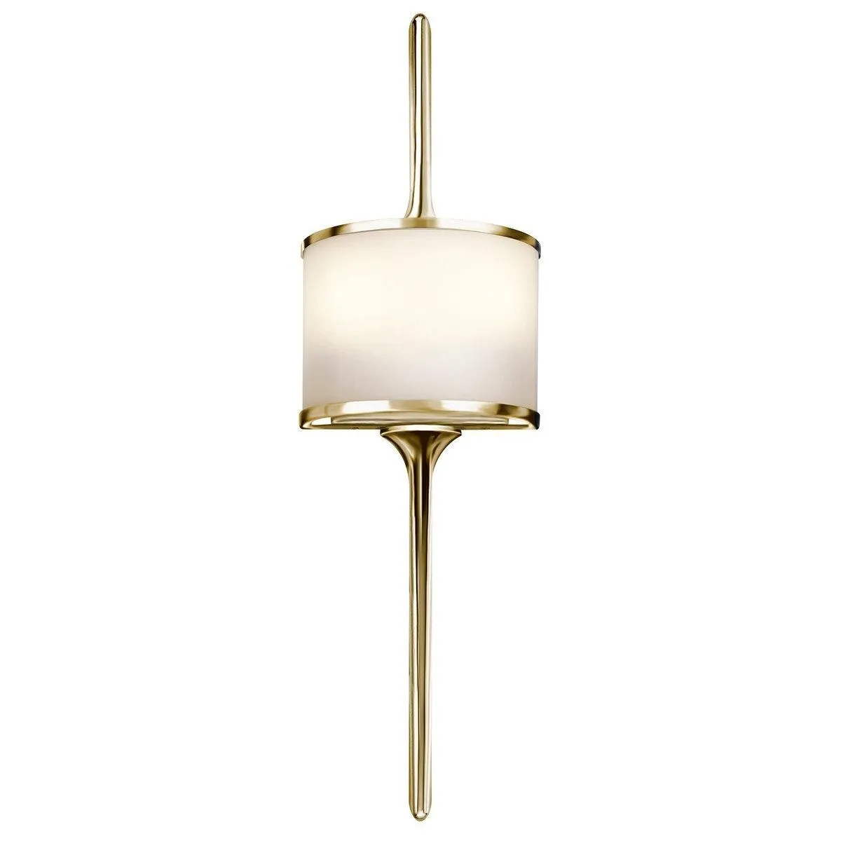Netlighting Mona 2 Light Bathroom Wall Light Polished Brass IP44 G9 in Yellow
