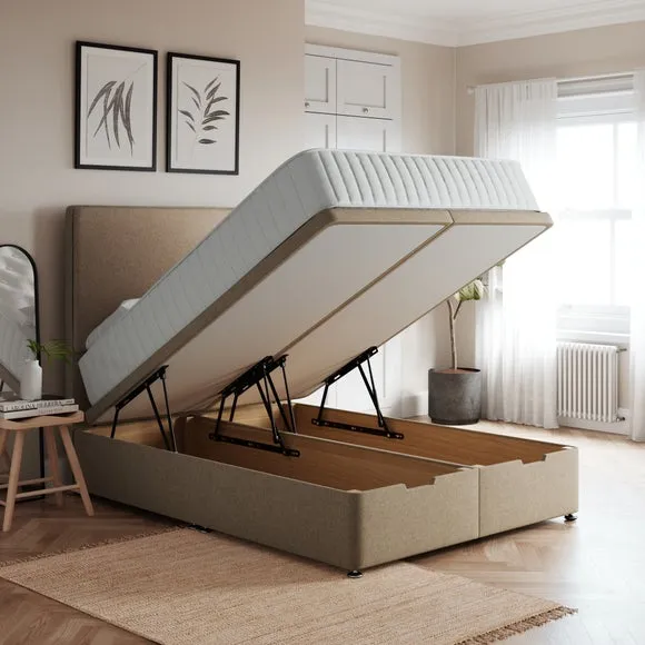 Luxury End Ottoman Bed Frame, Tweed 2