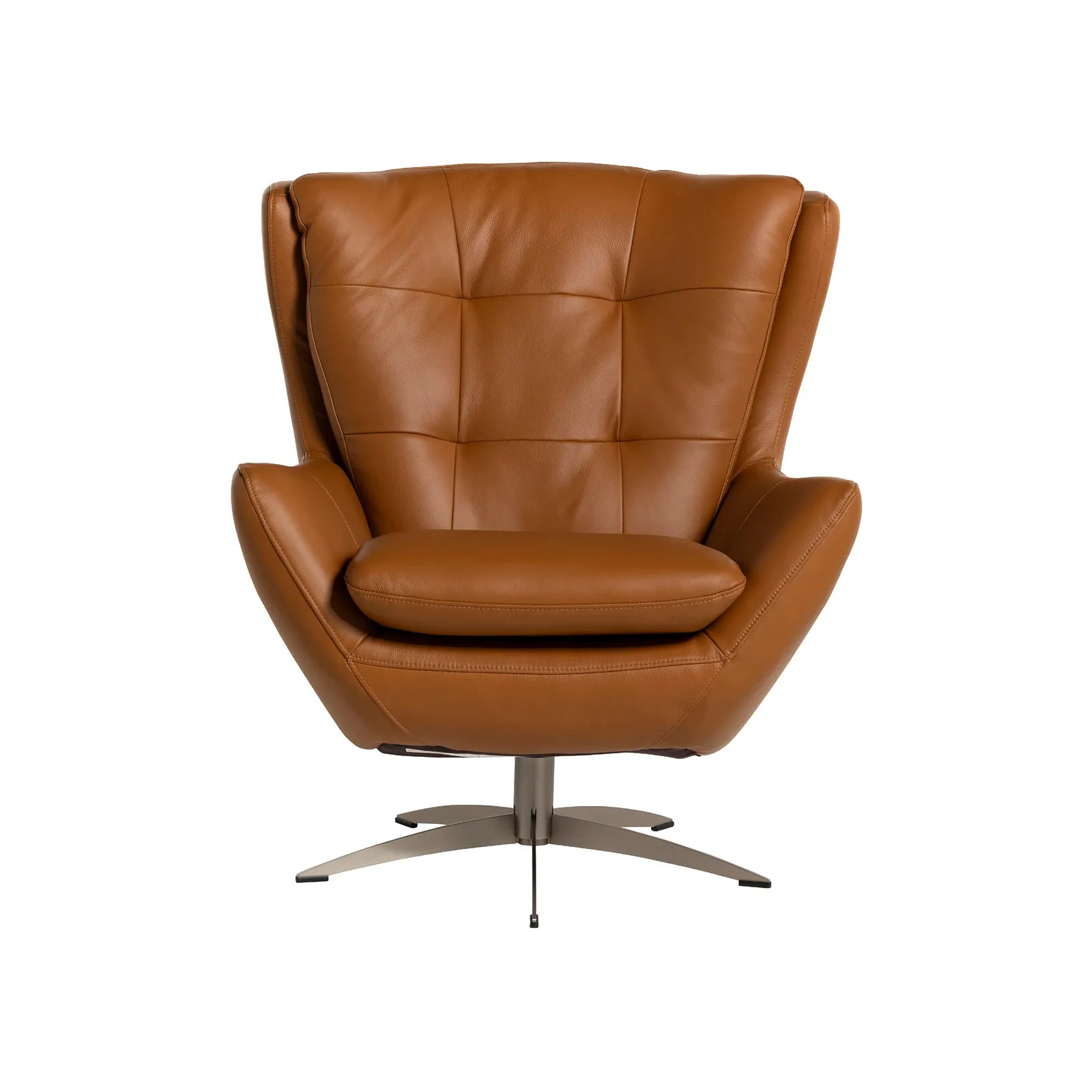 Mills Swivel Armchair, Brown Leather | Barker & Stonehouse 3