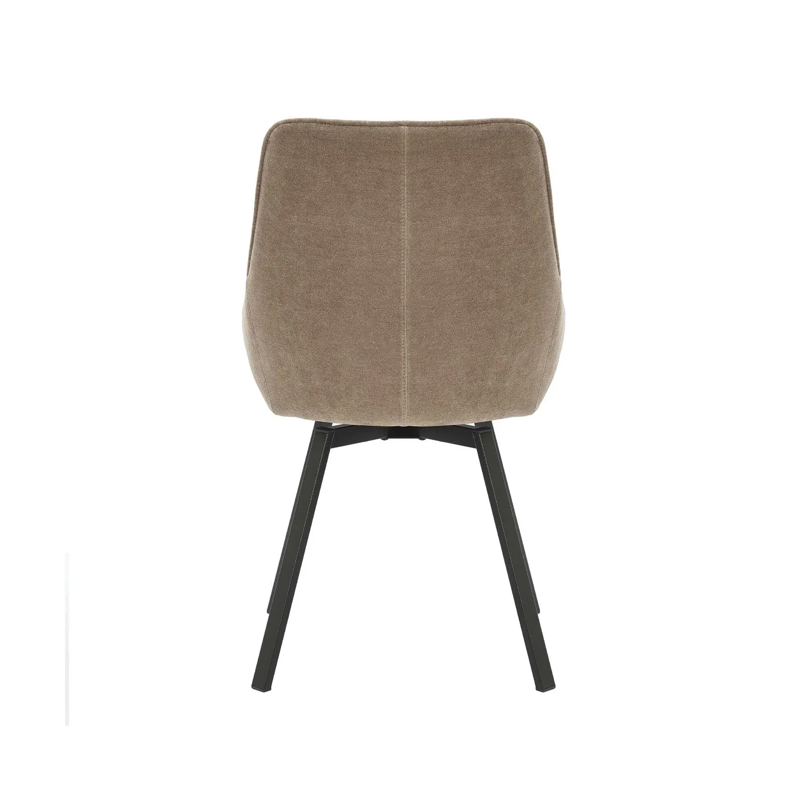 Beckton Dining Chair With 360 Swivel, Brown Fabric | Barker & Stonehouse 4