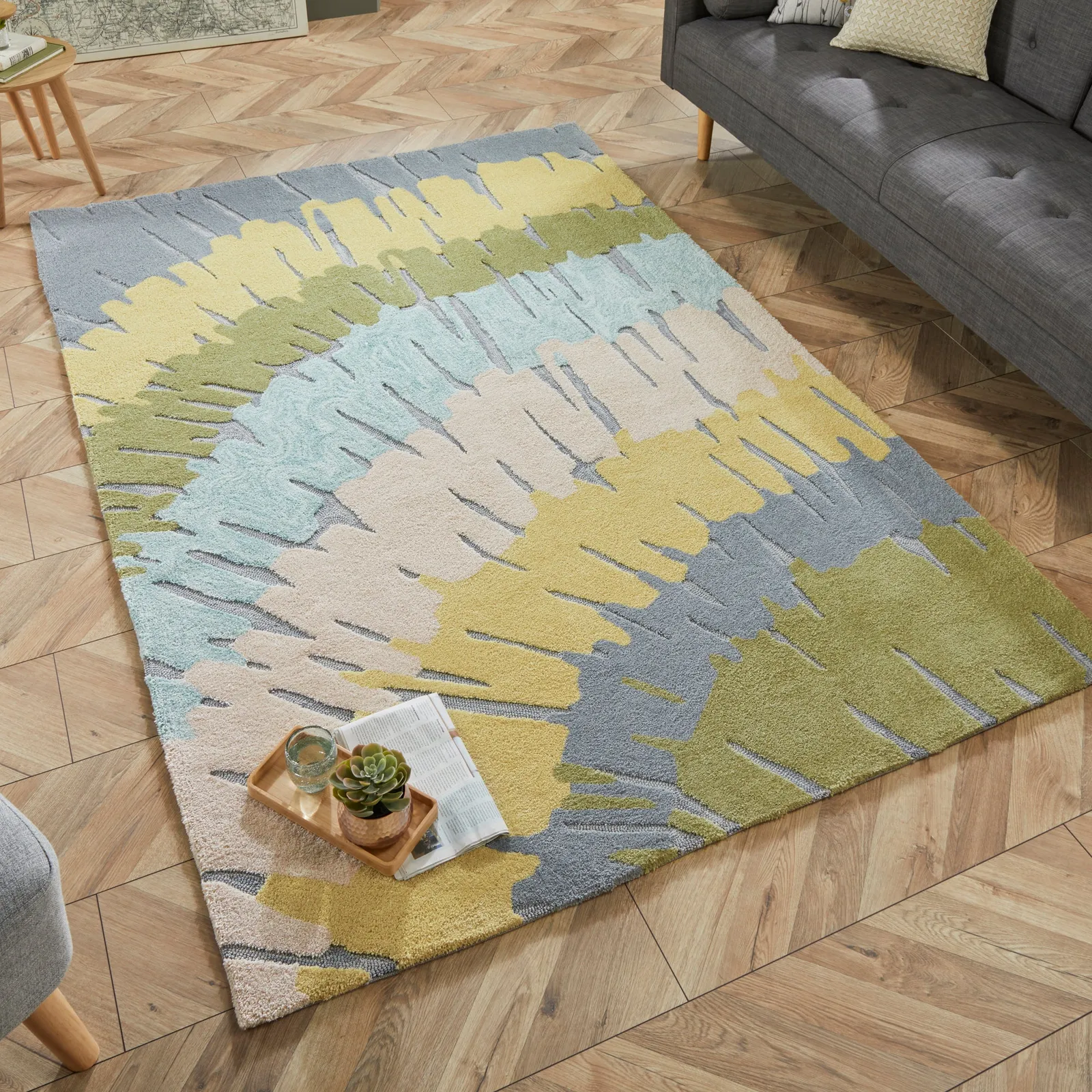 Woodgrain Rug Woodgrain Green