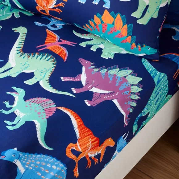 Bright Dino Fitted Bed Sheet 1
