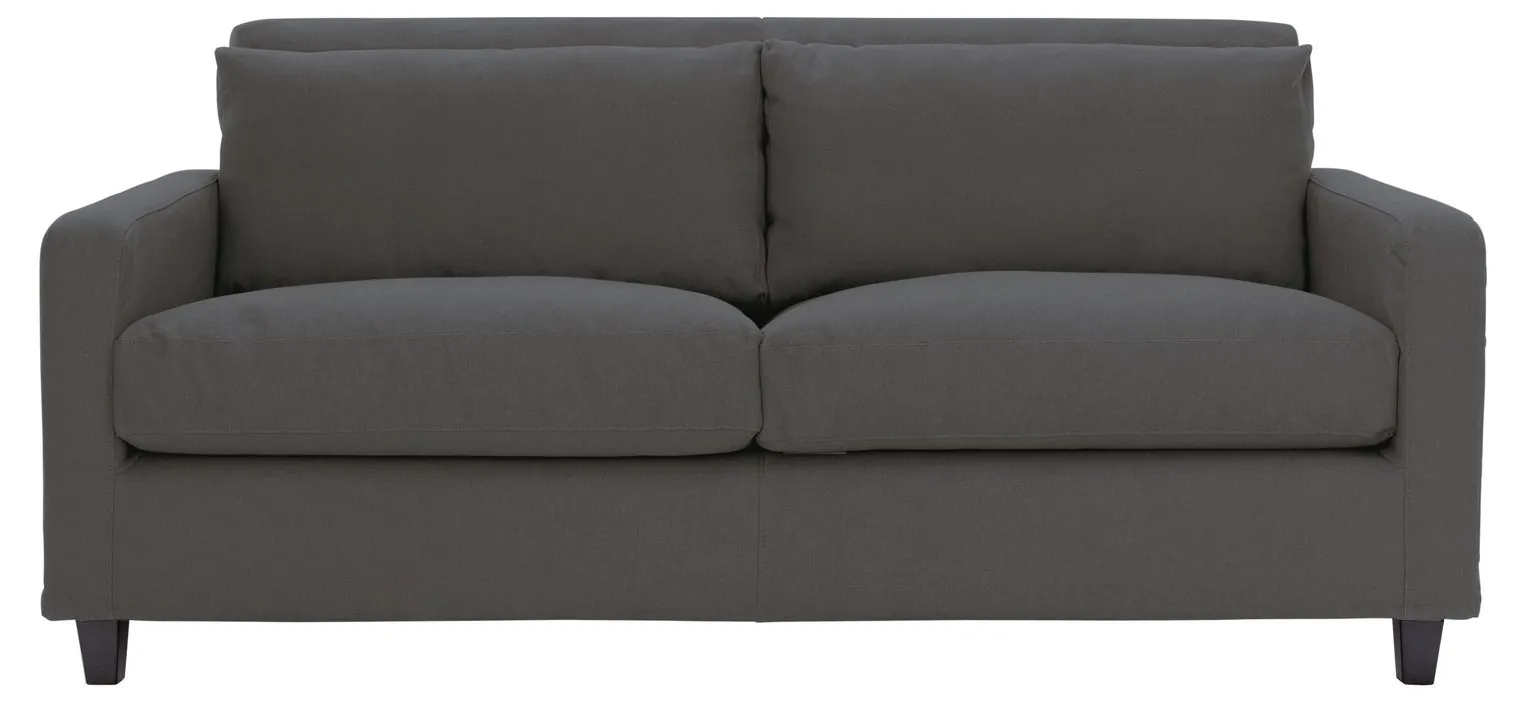 Habitat Chester 2 Seater Fabric Sofa - Charcoal