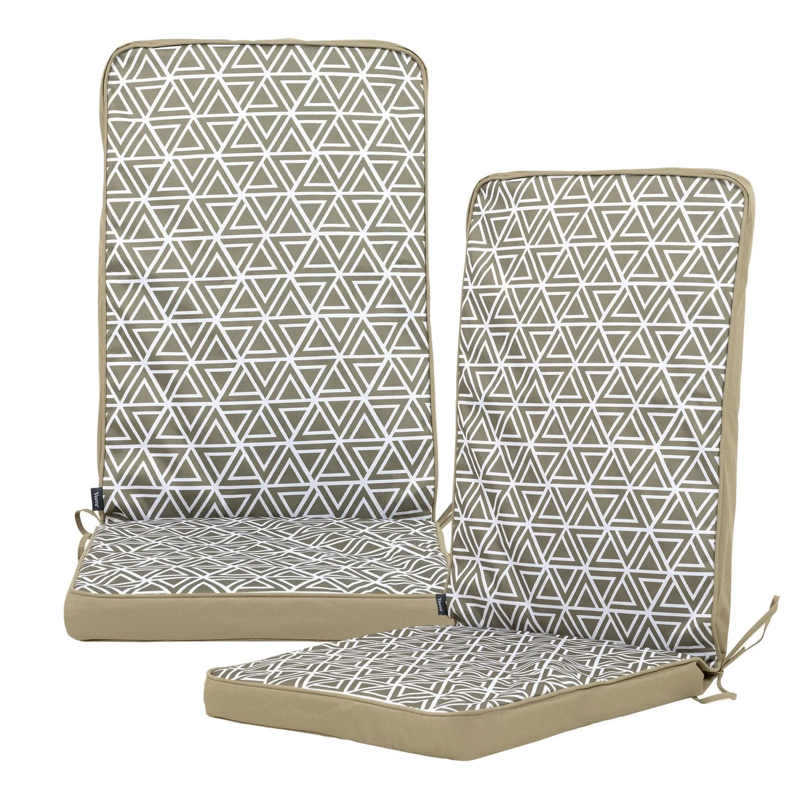 icon Outdoor High Back Seat Cushion Set of 2 in Green