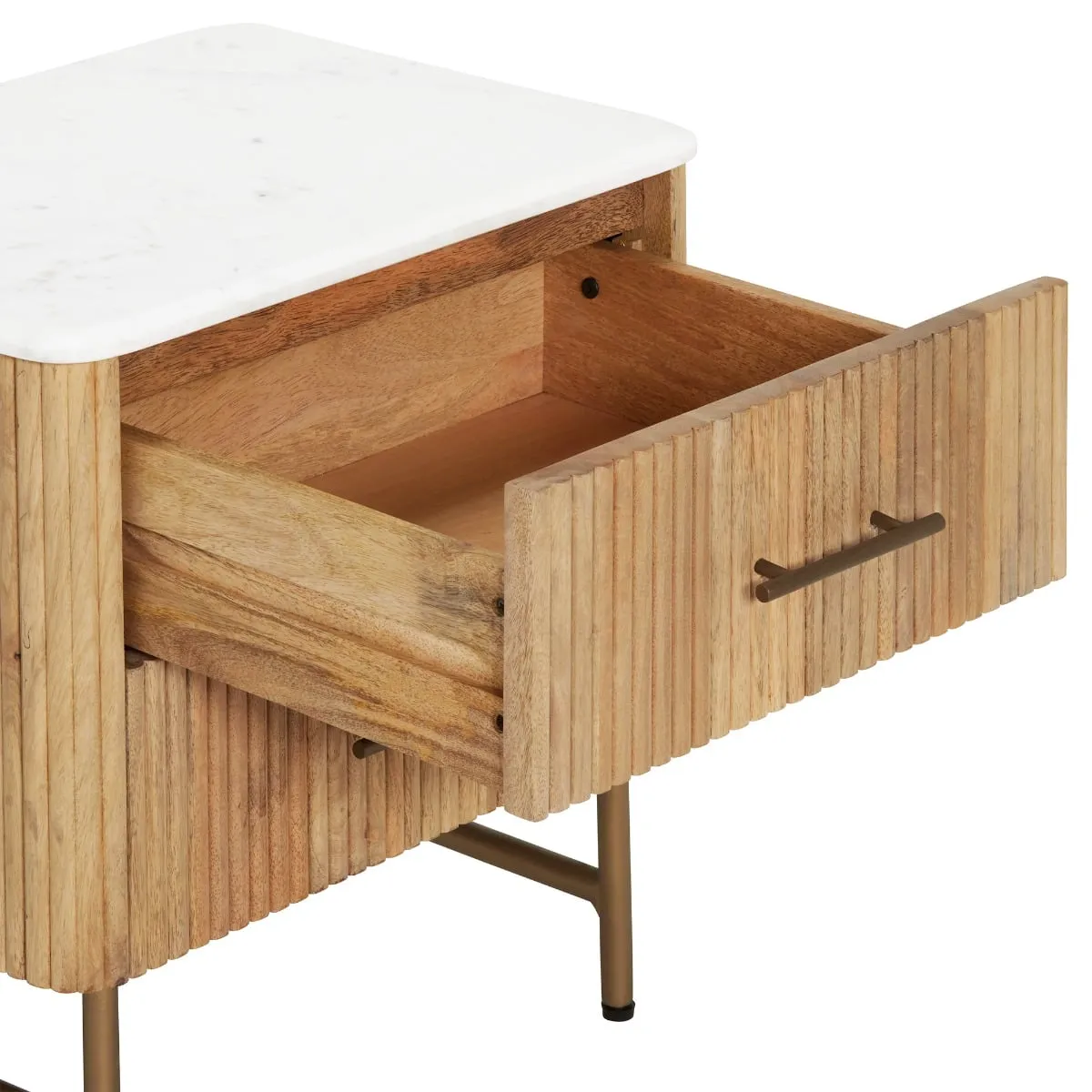 Fuji Small Bedside Table, Neutral Wood | Barker & Stonehouse 4