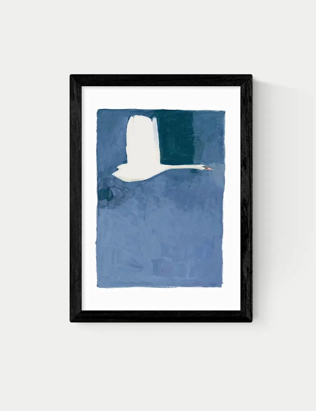 East End Prints The Swan ll Framed Art Print Black