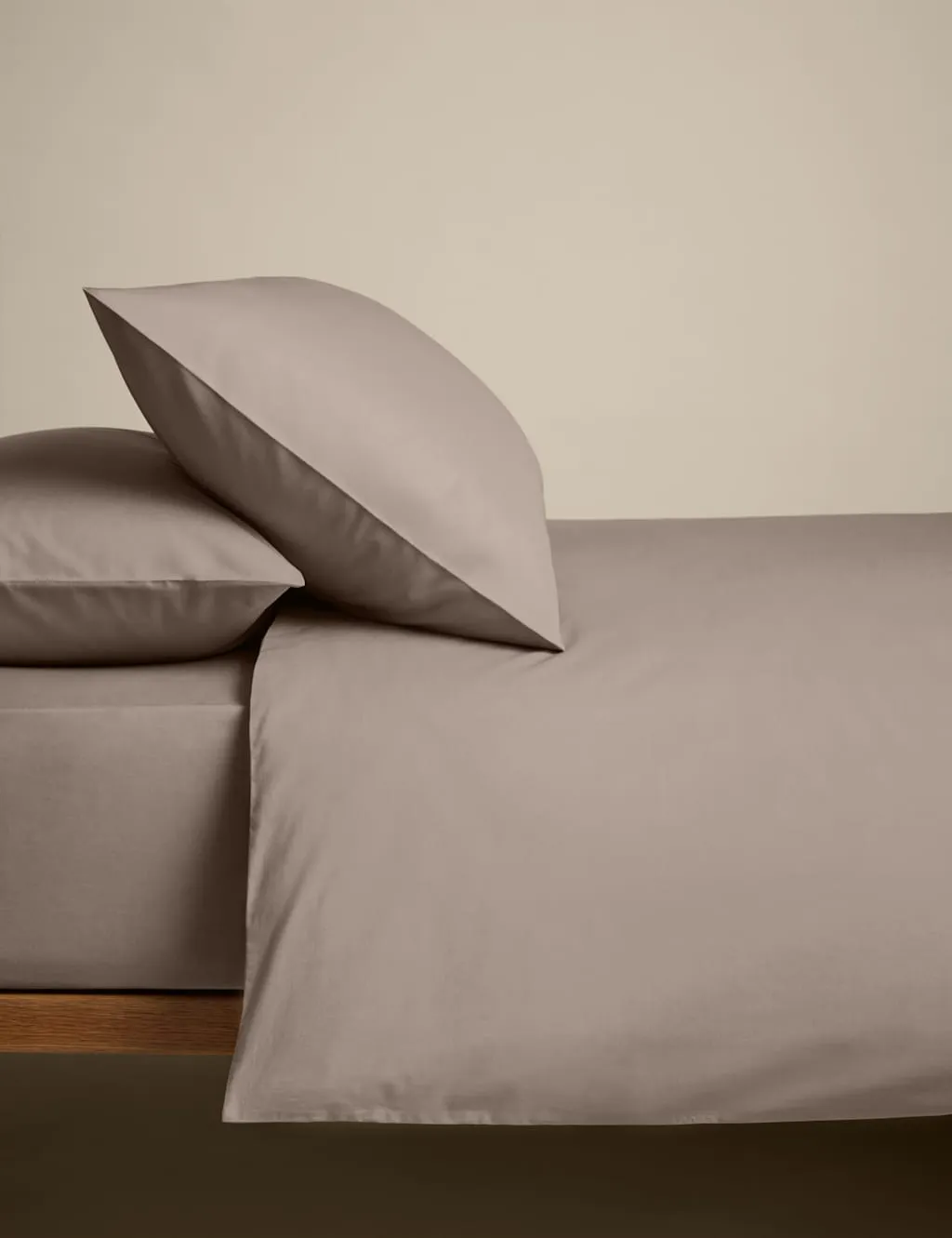 M&S Cotton Rich Bedding Set Putty