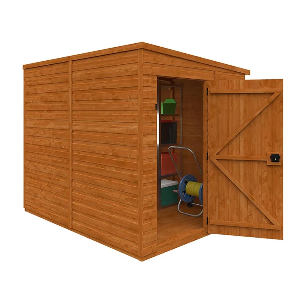 Buttercup Farm 8x6 Flex Pent Windowless 12mm Flex - L238.8 x W175 x H203 cm in Burnt Orange 2