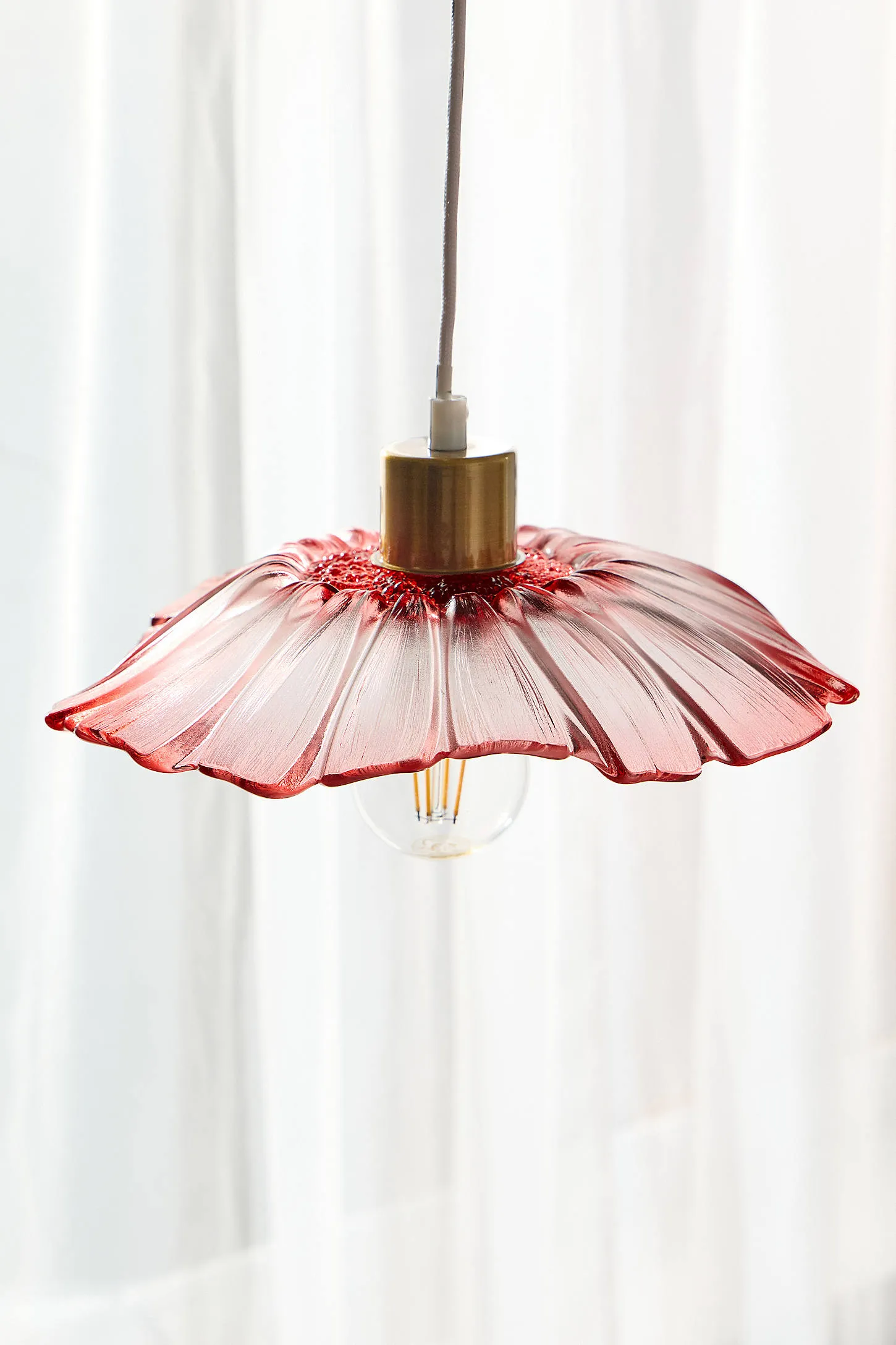 Flower Plug In Pendant Lamp - Pink 3