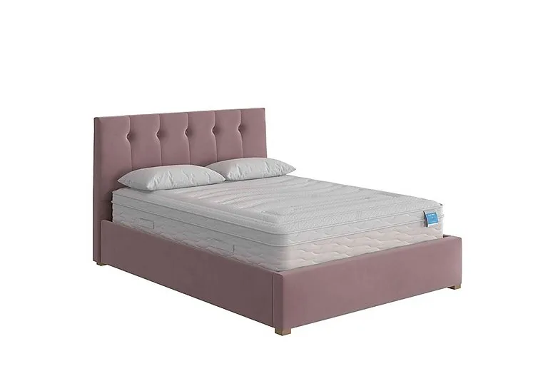 Noah Ottoman Bed Frame - Double - Velvet Blu
