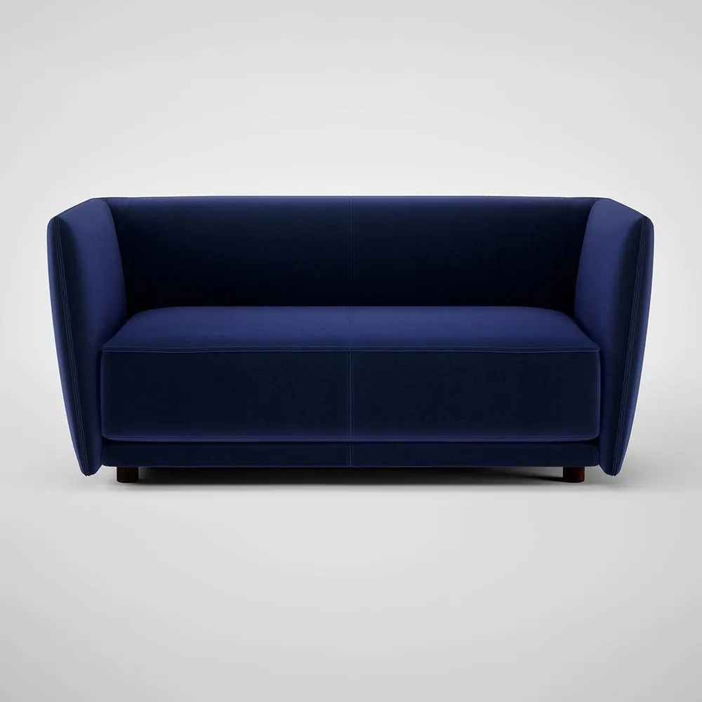 Heal's Valley 2 Seater Sofa Nobilis Velvet Neptune