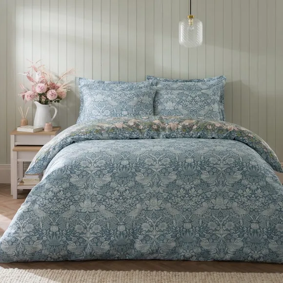 Strawberry Thief 100% Cotton Duvet Cover & Pillowcase Set 2