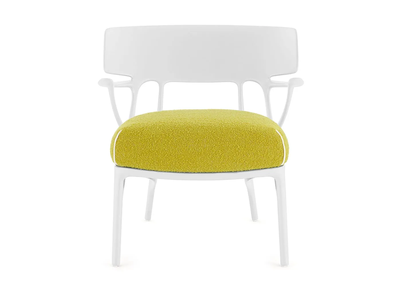 Kartell A.I. Lounge Boucle White & Yellow 2