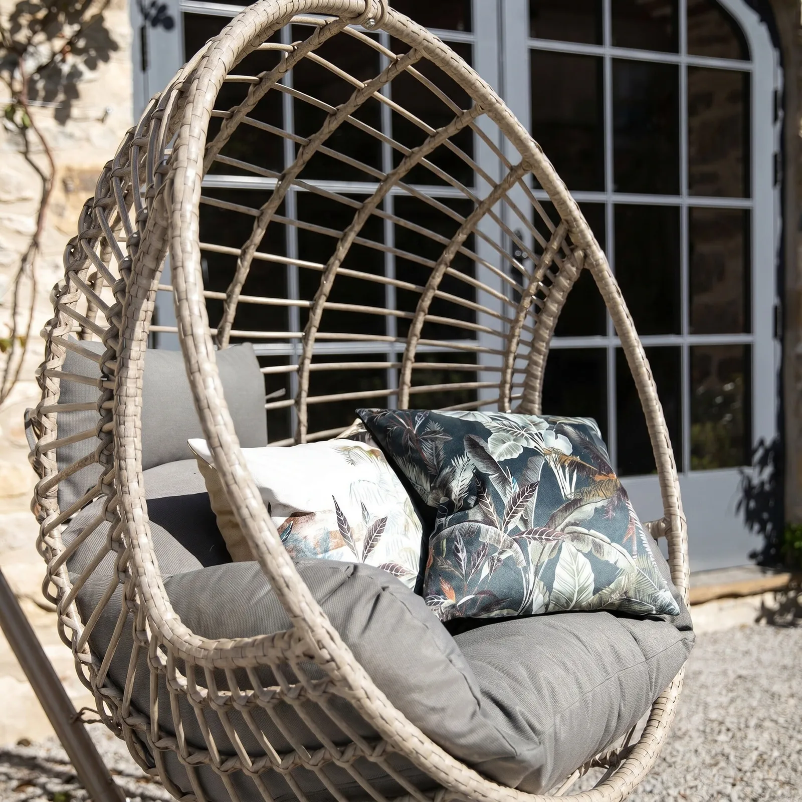 Castello Hanging Chair, Grey | Barker & Stonehouse 3