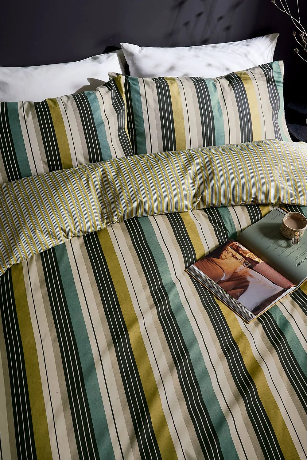 Helena Springfield 'Ari Stripe' Cotton Duvet Cover Set 4