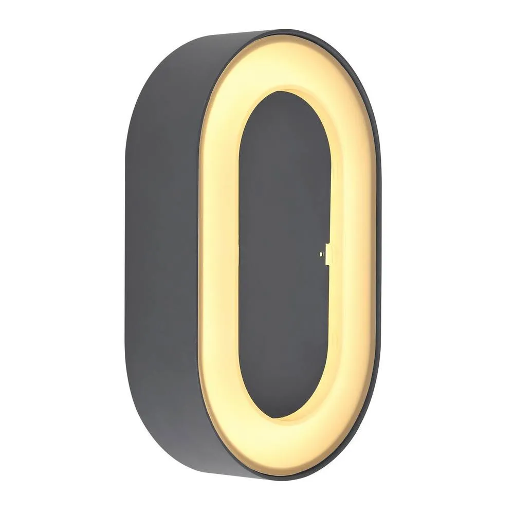 Netlighting Sura Outdoor Flush Wall Lamp Anthracite IP54 LED 3000K in Grey