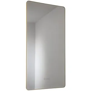 Abode Mayar Brushed Brass Tablet LED Bathroom Mirror - 900 x 450mm