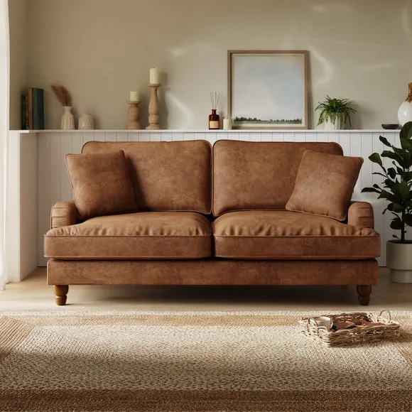 Beatrice Relaxed Faux Leather Sofa Bed 2