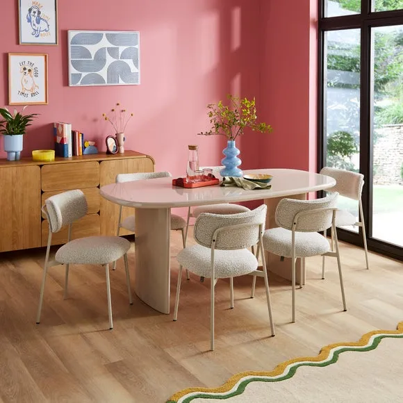 Elements Ellis 6 Seater Oval Dining Table