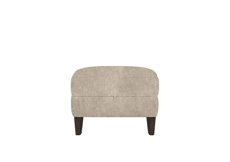 Uno Fabric Storage Footstool - Cream