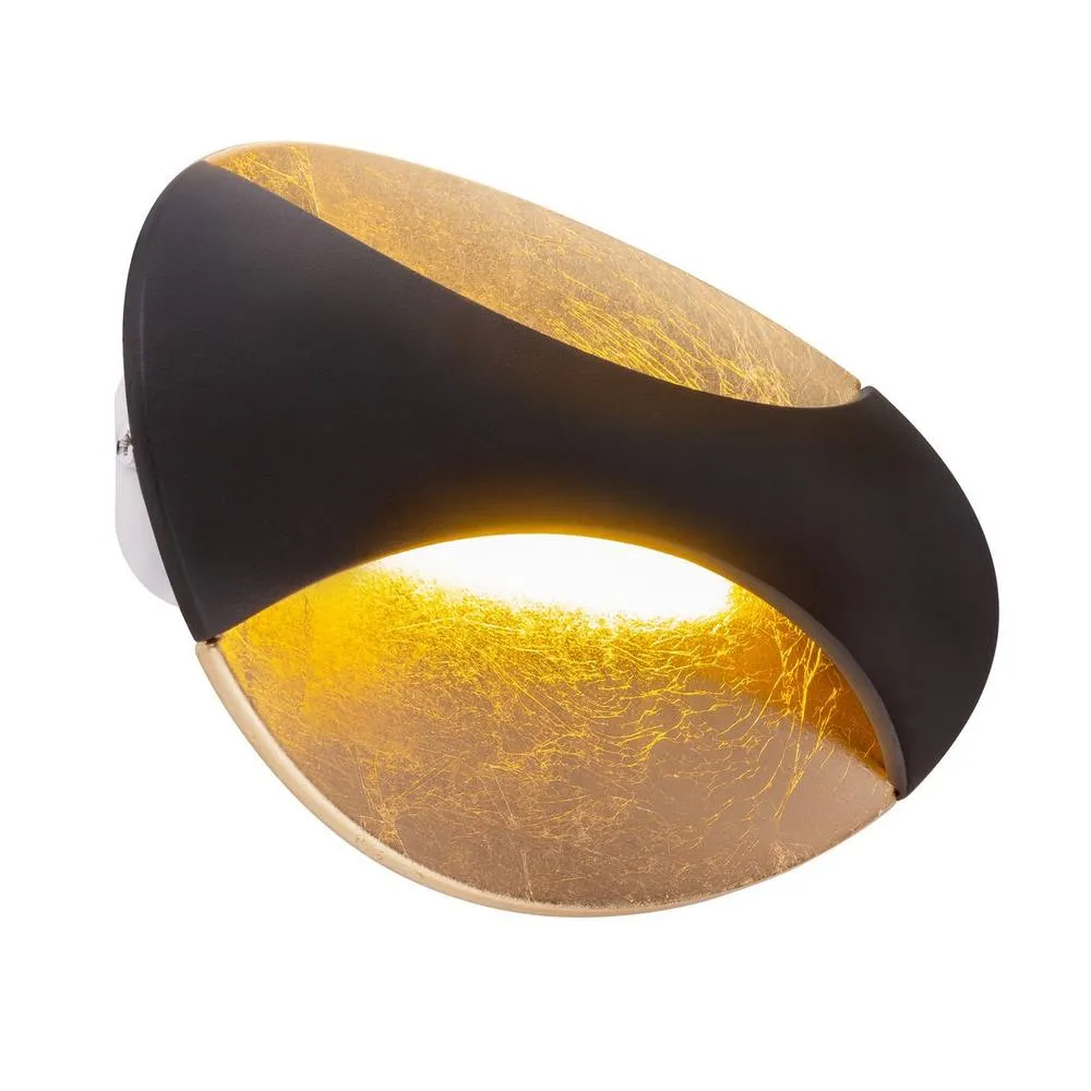 Netlighting Alexandra Integrated LED Wall Lamp Black LED 3000K