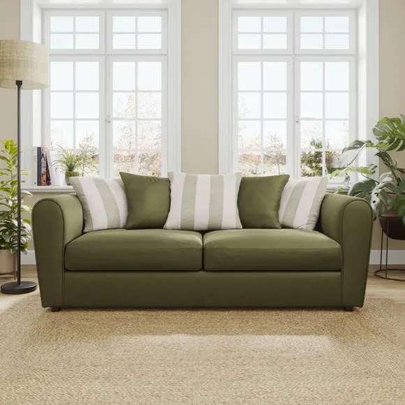 Blake Opulent Velvet Stripe Combo 3 Seater Sofa