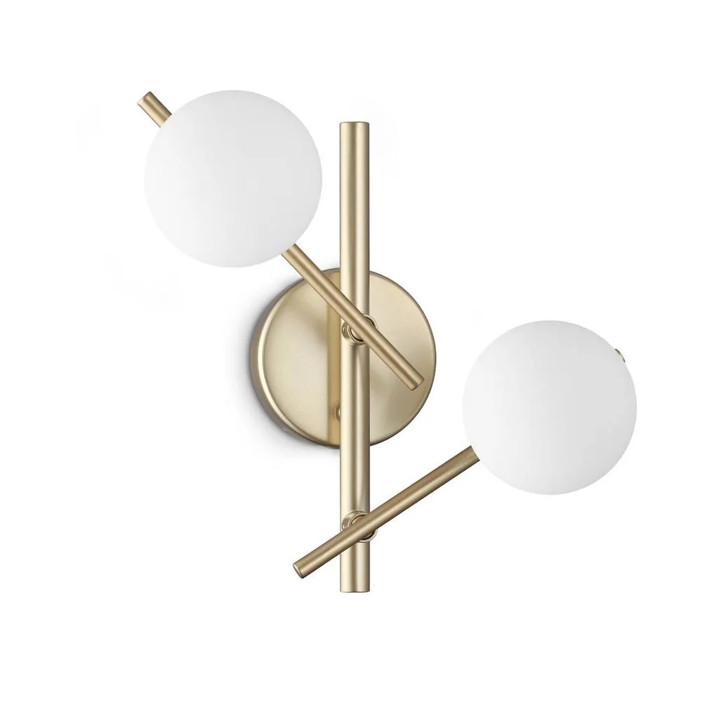 Netlighting Atlas Globe Wall Lights Gold 2x G9