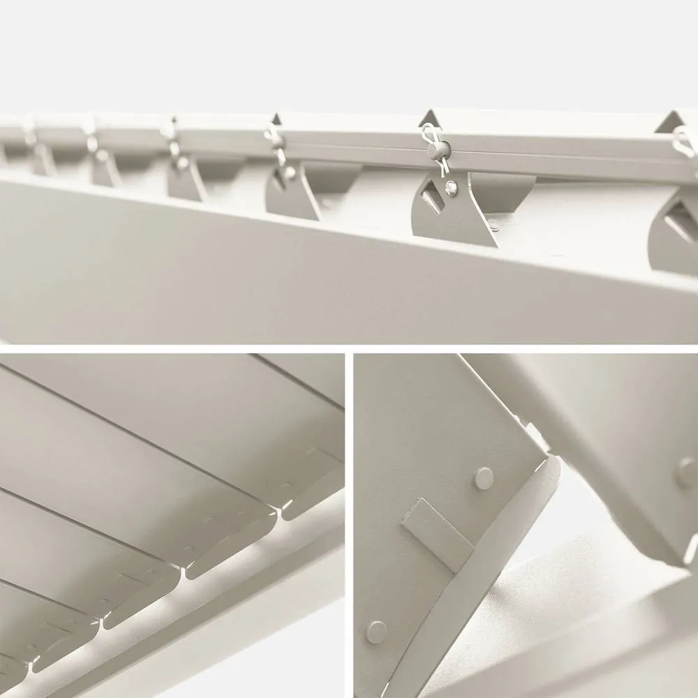 sweeek Louvered pergola aluminium 4 x 3m in Beige 6