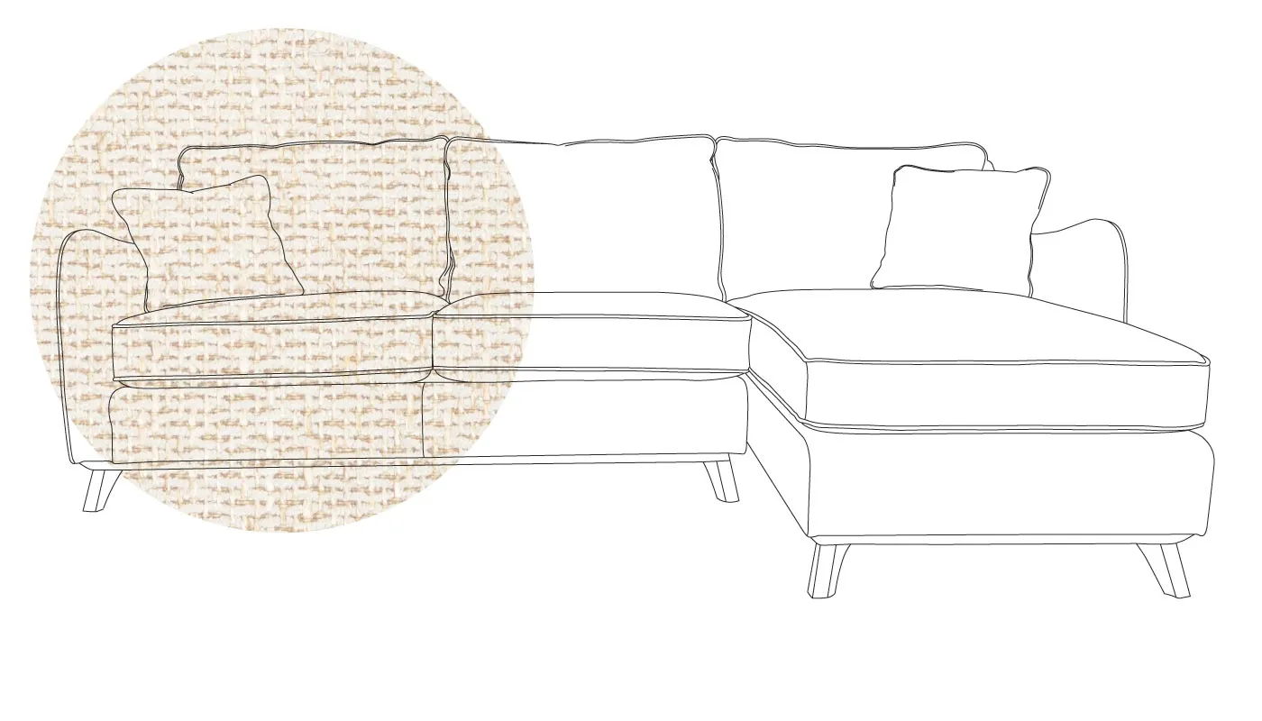 Heal's Ravello Right Hand Corner Sofa Texture Limestone