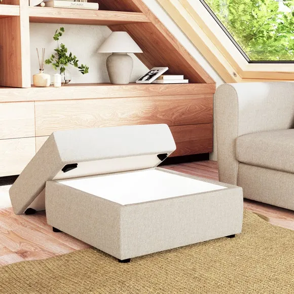Square Soft Texture Storage Footstool 2