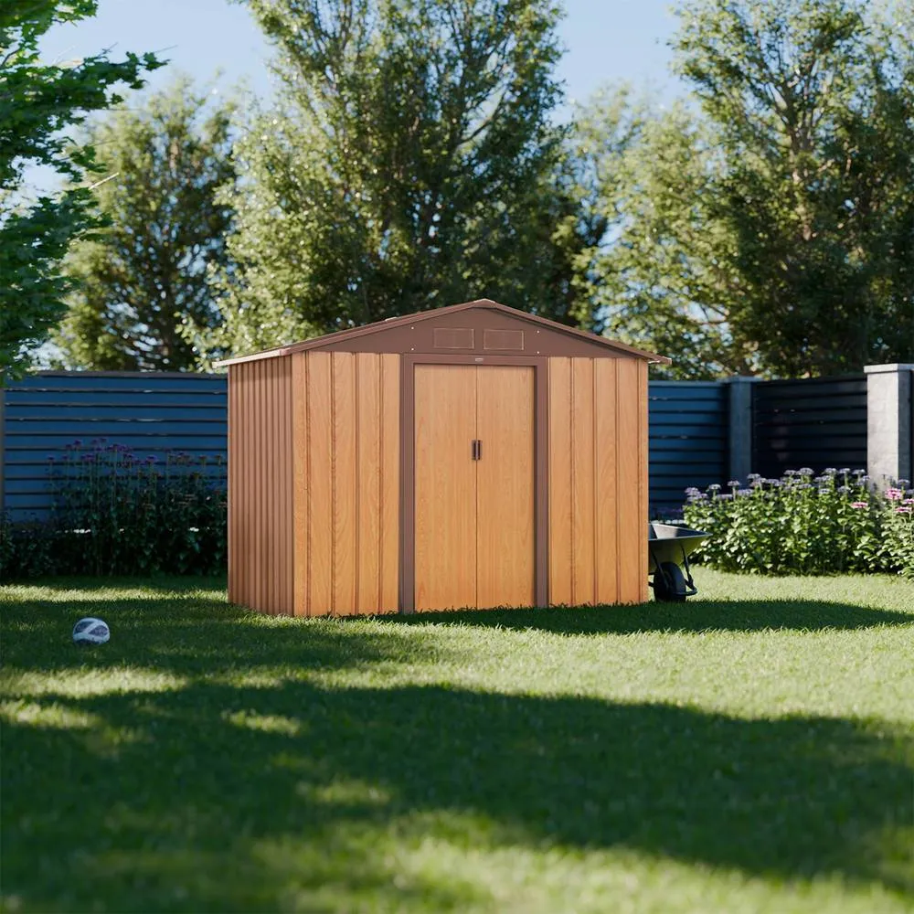 sweeek Garden shelter 2.71m² with anchor kit in Brown 4