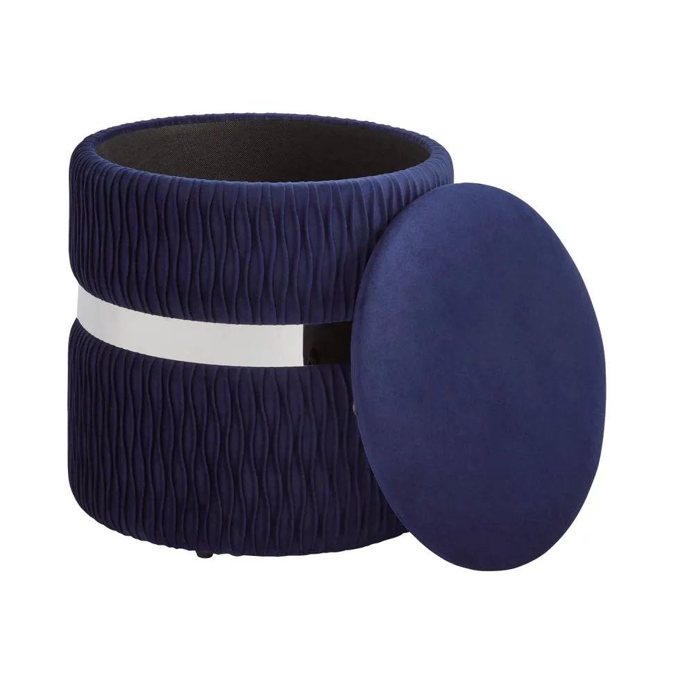 GFW Eden Velvet Storage Stool in Midnight 3