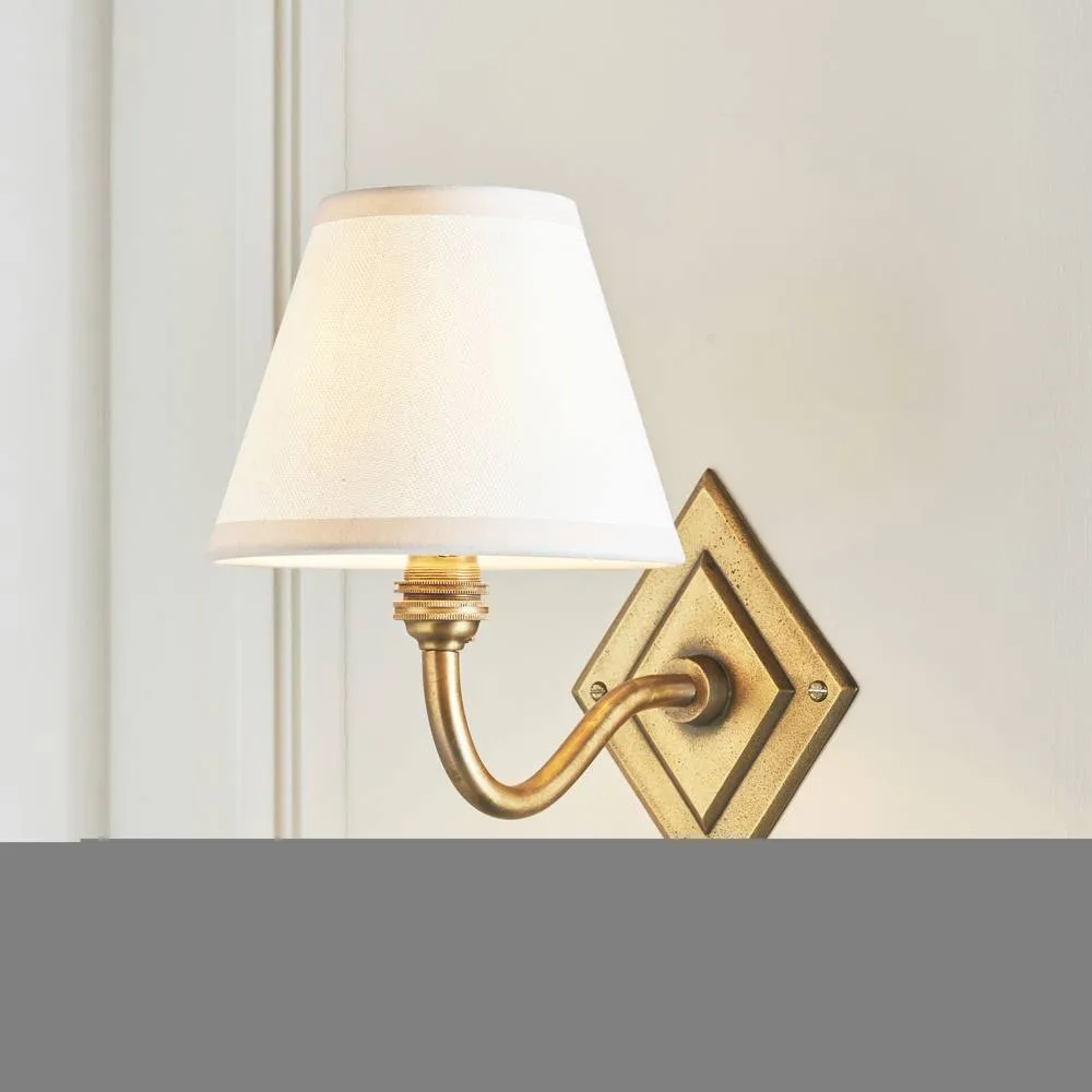 Netlighting Diamond Curve & Ivy 16cm Wall Lamp Antique Brass Vintage White in Gold 2