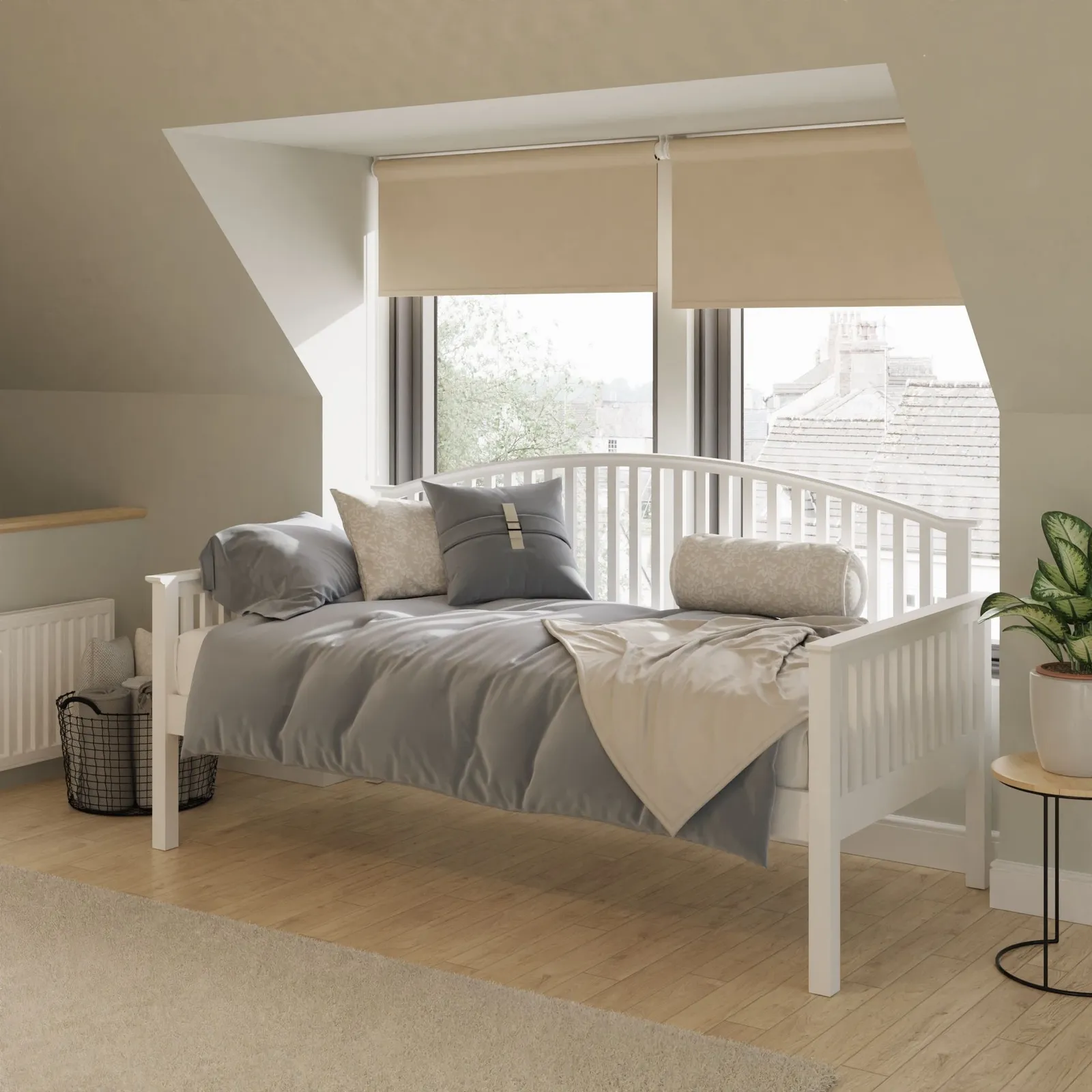 GFW Madrid Wooden Day Bed in White