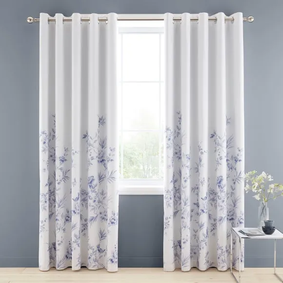 Eve Chinoiserie Blackout Eyelet Curtains 2