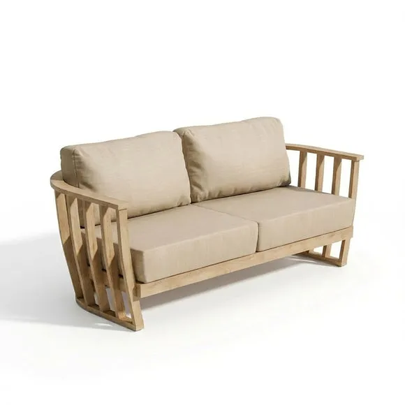 Lucca 5 Seater Wood Lounging Set With Coffee Table 6